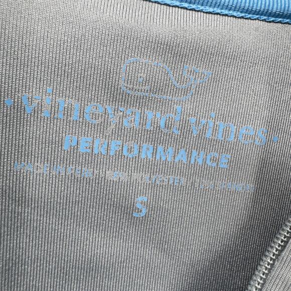 Vineyard Vines 1/4 Zip Mens Small Gray Pullover Cinch Waist Golf Performance Top - Picture 2 of 7